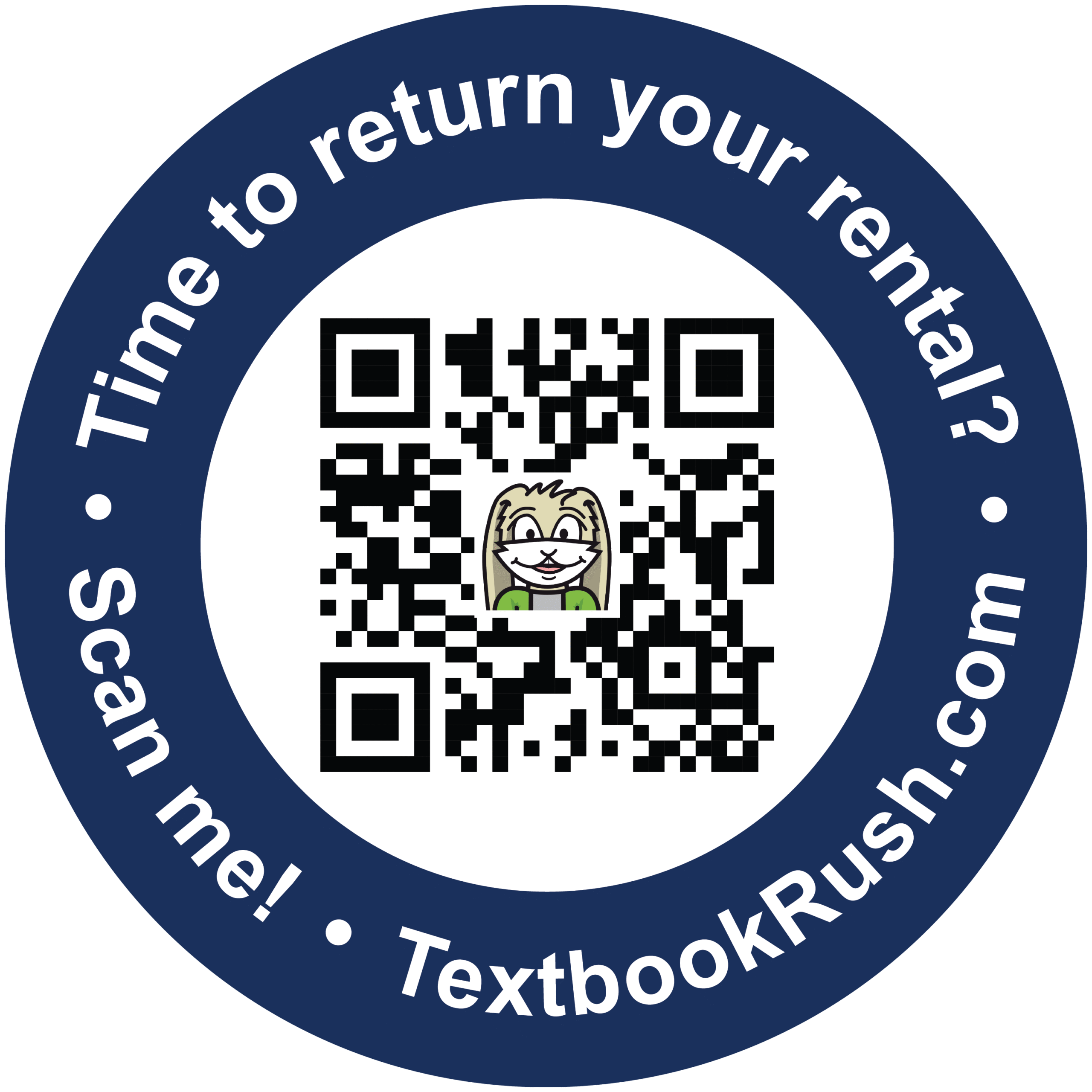 Time to return your rental? Scan me! TextbookRush.com