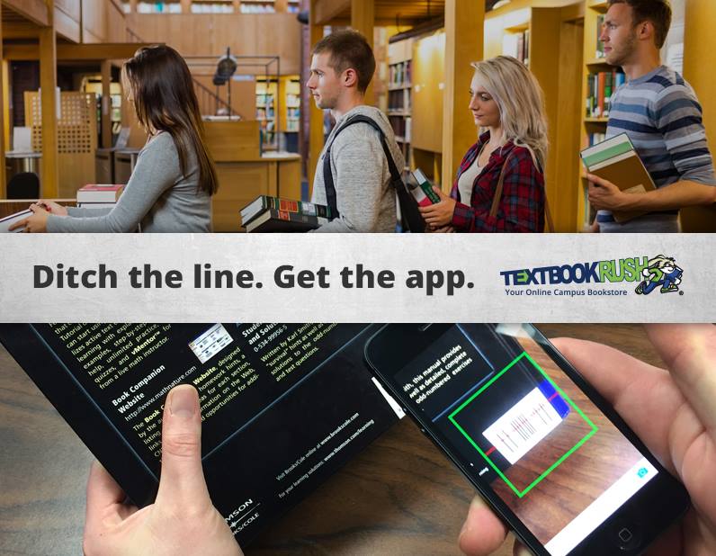 Ditch the line. Get the app. TextbookRush