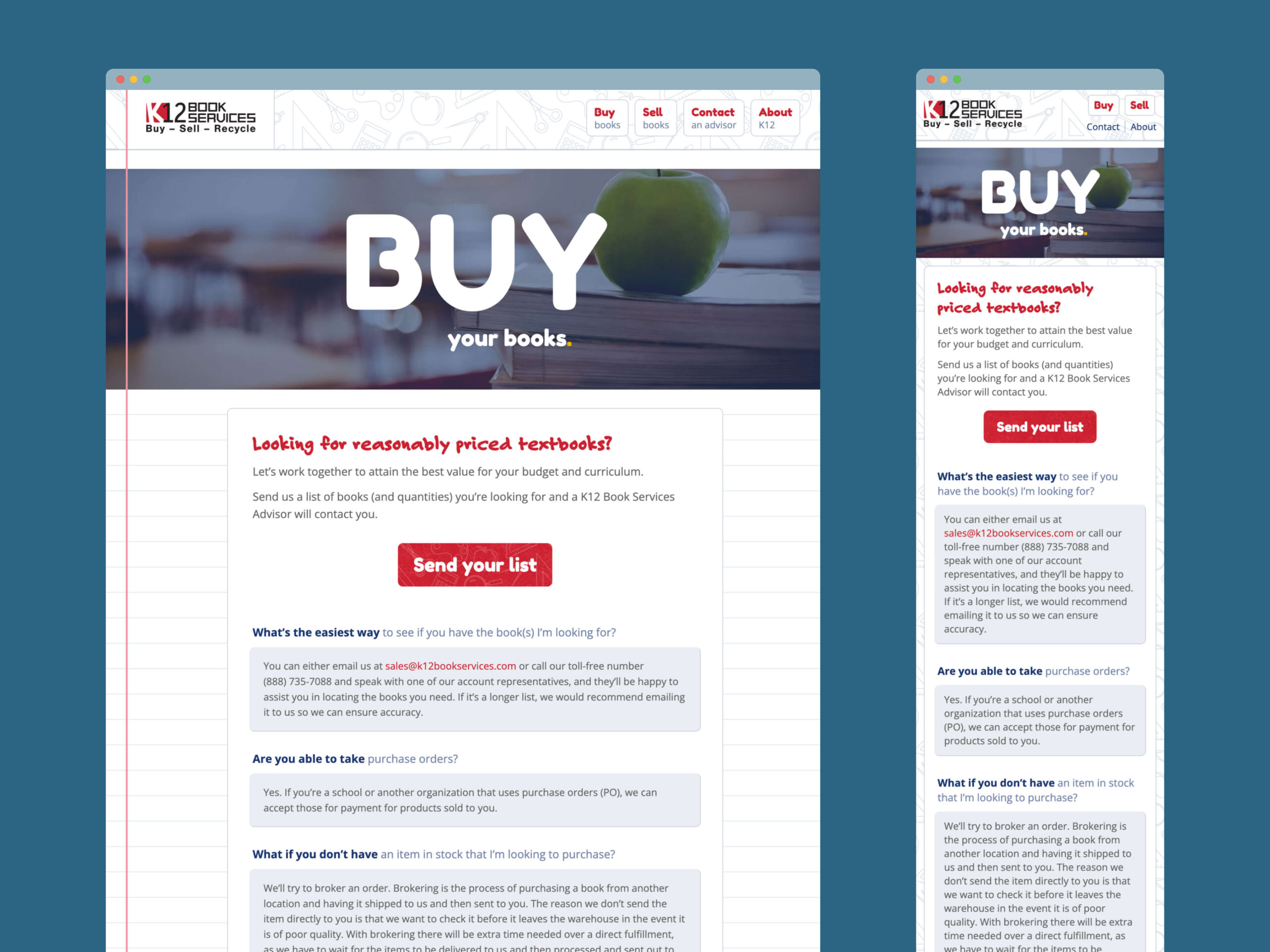 K12 landing page designs